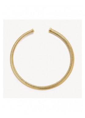 Collana choker Brosway Weave BWV06 dorata con catena tubogas - vista del gioiello