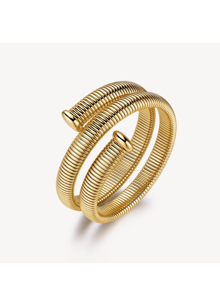 Bracciale rigido Brosway Weave dorato tubogas BWV12