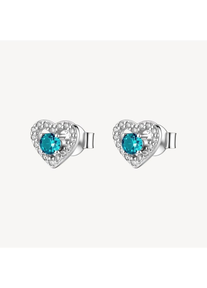 Orecchini a cuore Brosway Fancy Aqua Green con cubic zirconia paraiba FAG24