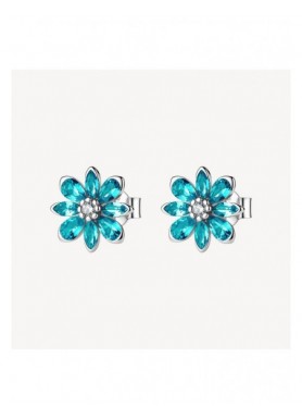 Orecchini a lobo Brosway Fancy Aqua Green in argento con fiore paraiba FAG27 — vista principale
