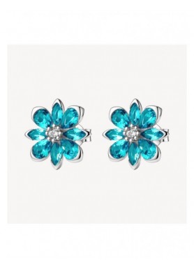 Orecchini Brosway Fancy Aqua Green a fiore FAG28