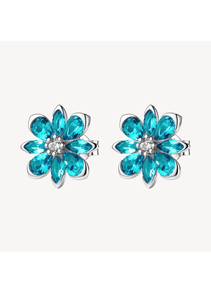 Orecchini Brosway Fancy Aqua Green a fiore FAG28