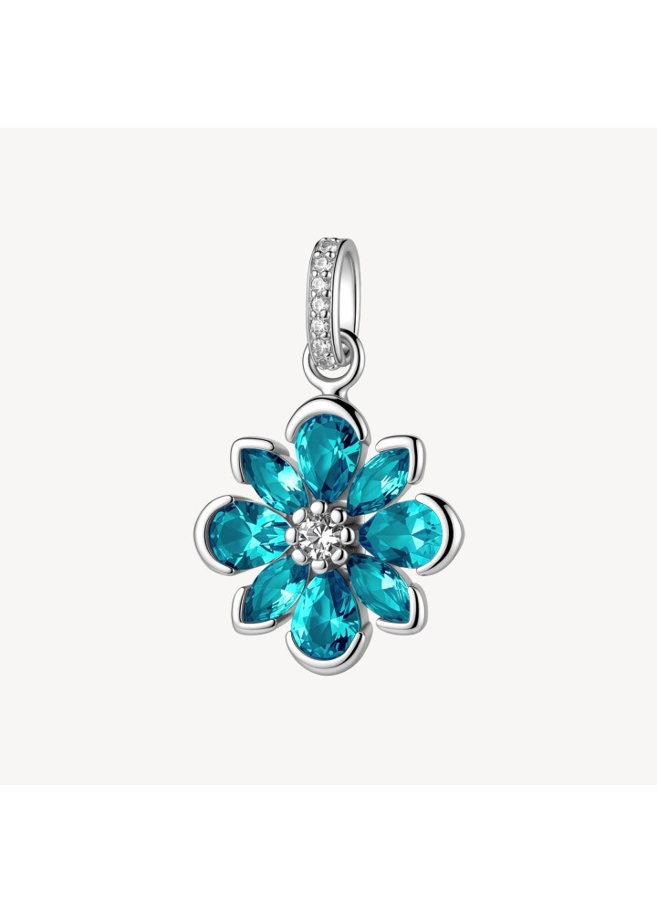 Pendente Brosway Fancy Aqua Green in argento con fiore paraiba FAG33 — vista principale