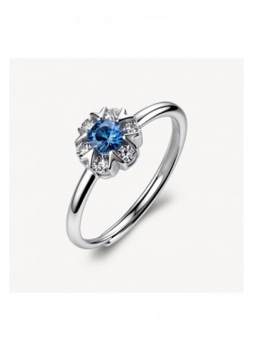 Anello regolabile Brosway Fancy Freedom Blue a fiore FFB140