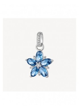 Pendente Brosway Fancy Freedom Blue a fiore con zirconi FFB145