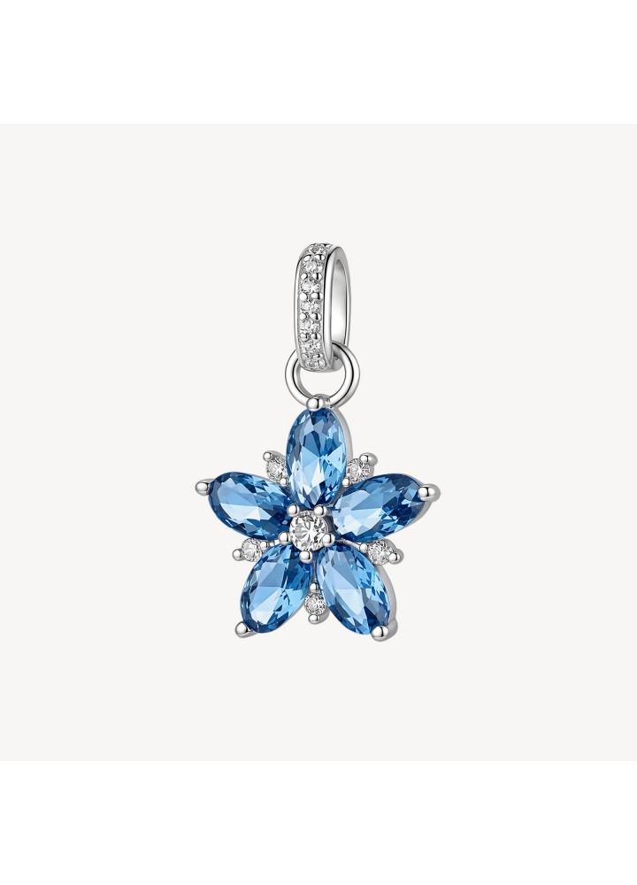 Pendente Brosway Fancy Freedom Blue a fiore con zirconi FFB145