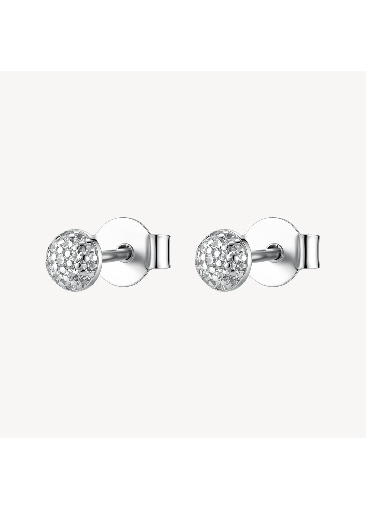 Orecchini punto luce Brosway Fancy Infinite White in argento rodiato FIW187
