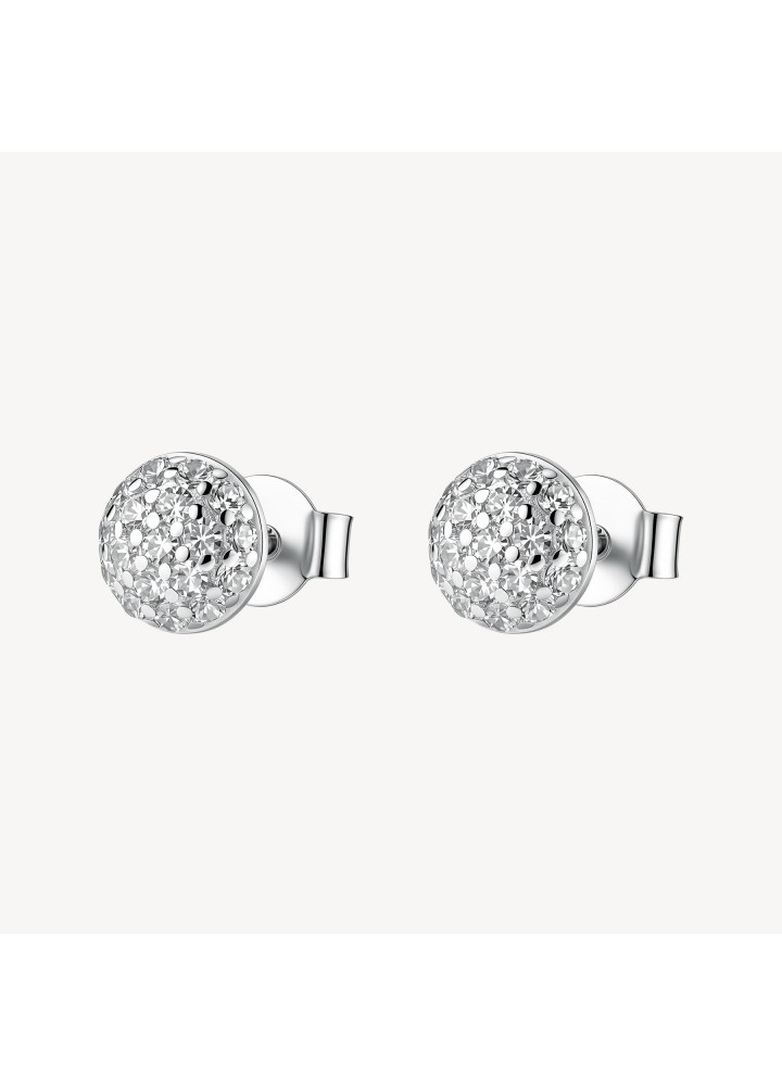 Orecchini a lobo Brosway Fancy Infinite White FIW188 con zirconi - vista del gioiello
