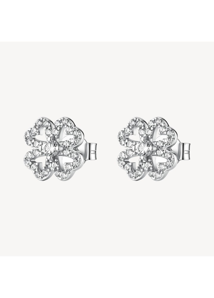 Orecchini Brosway Fancy Infinite White quadrifoglio FIW190