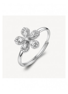 Anello Brosway Fancy Infinite White FIW194 regolabile a fiore - vista del gioiello