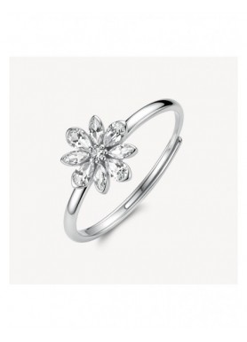 Anello Brosway Fancy Infinite White in argento con fiore e cubic zirconia FIW195 — vista principale