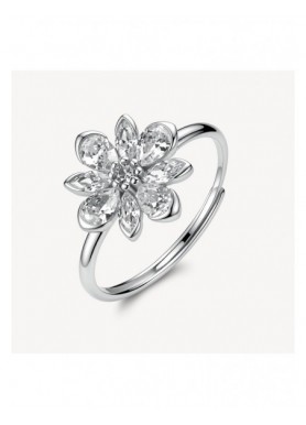 Anello regolabile Brosway Fancy Infinite White a fiore FIW196