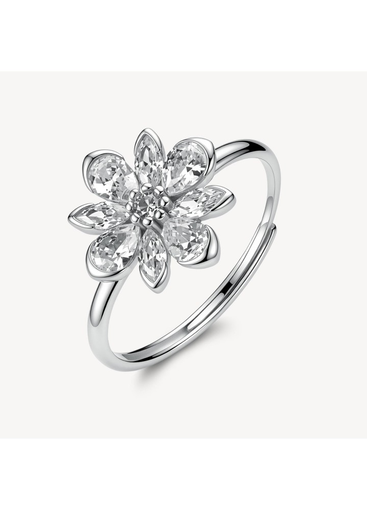 Anello regolabile Brosway Fancy Infinite White a fiore FIW196
