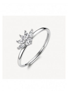 Anello regolabile Brosway Fancy Infinite White a fiore con zirconi FIW197