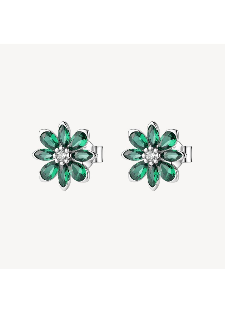 Orecchini Brosway Fancy Life Green a fiore FLG157
