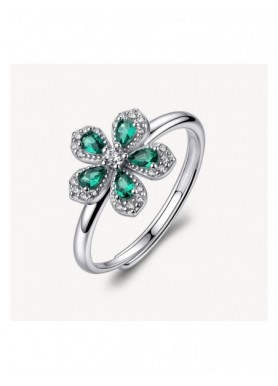 Anello Brosway Fancy Life Green FLG161 regolabile a fiore - vista del gioiello