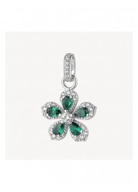 Pendente Brosway Fancy Life Green in argento con fiore verde FLG162 — vista principale