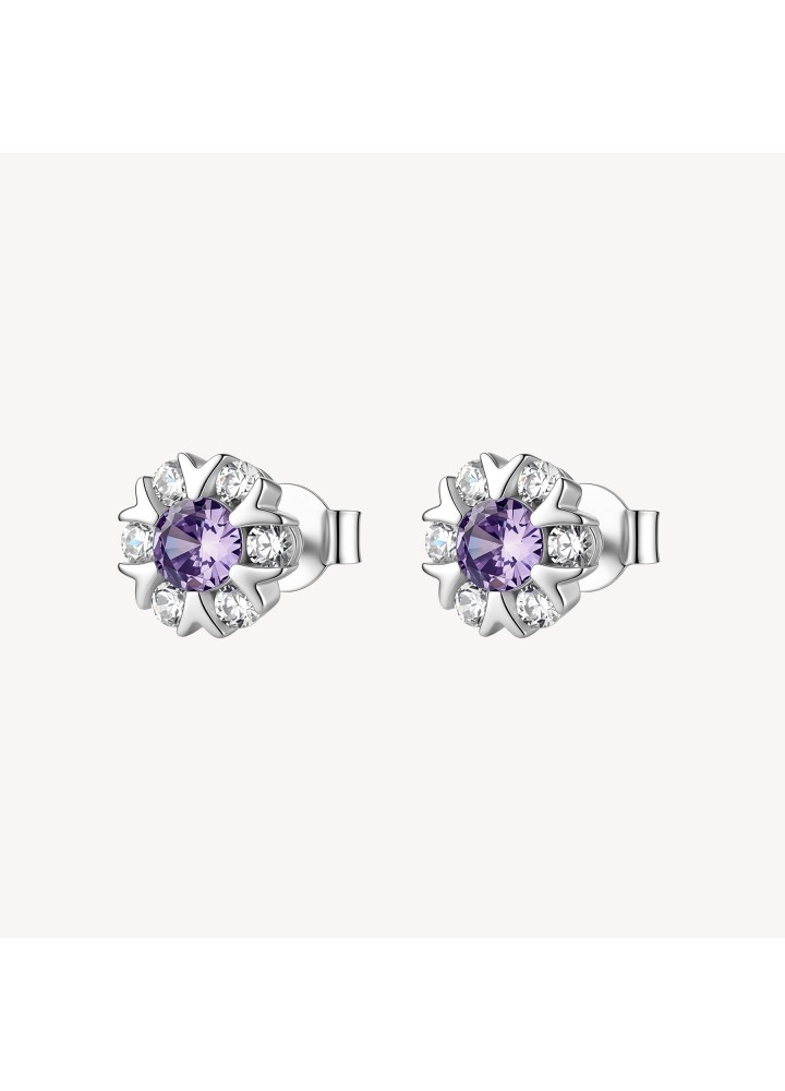 Orecchini Brosway Fancy Magic Purple a fiore FMP135
