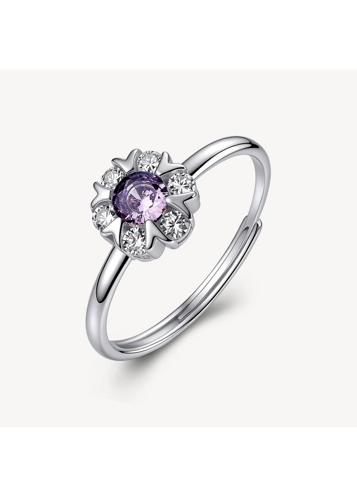 Anello Brosway Fancy Magic Purple FMP139 regolabile a fiore - vista del gioiello
