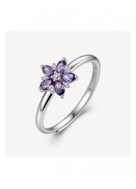 Anello Brosway Fancy Magic Purple in argento con fiore viola FMP140 — vista principale