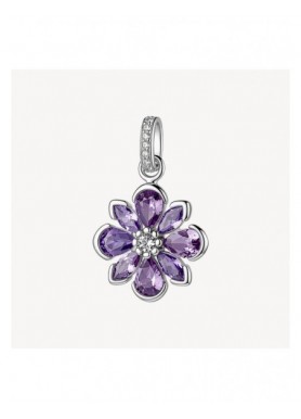 Pendente Brosway Fancy Magic Purple a fiore FMP143 - vista del prodotto