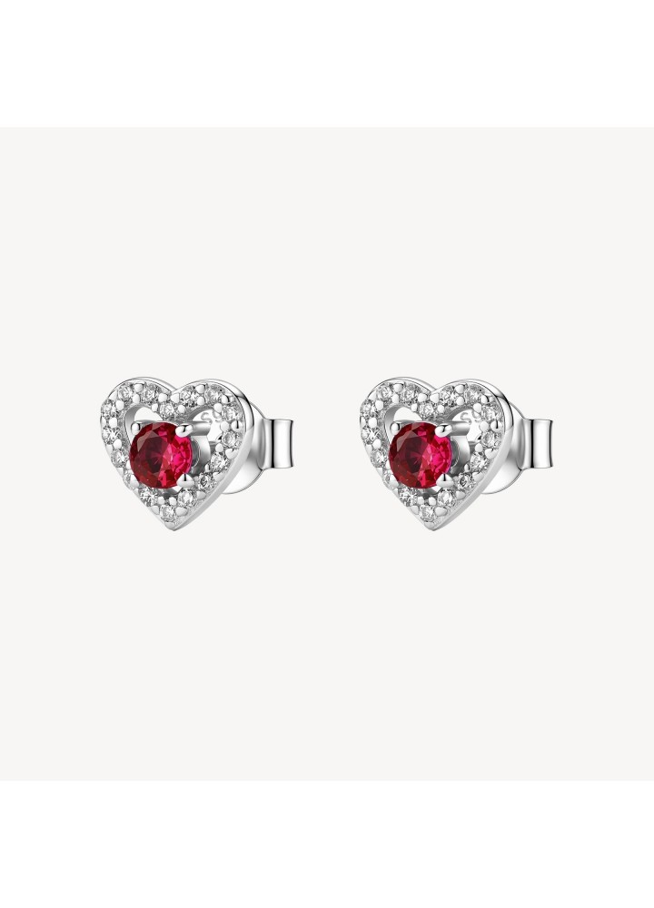 Orecchini a cuore Brosway Fancy Passion Ruby con cubic zirconia FPR145