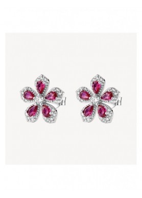 Orecchini Brosway Fancy Passion Ruby a fiore FPR148