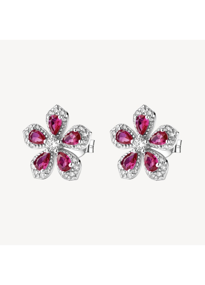 Orecchini Brosway Fancy Passion Ruby a fiore FPR148