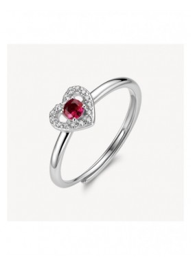 Anello regolabile Brosway Fancy Passion Ruby a cuore con zirconi FPR149