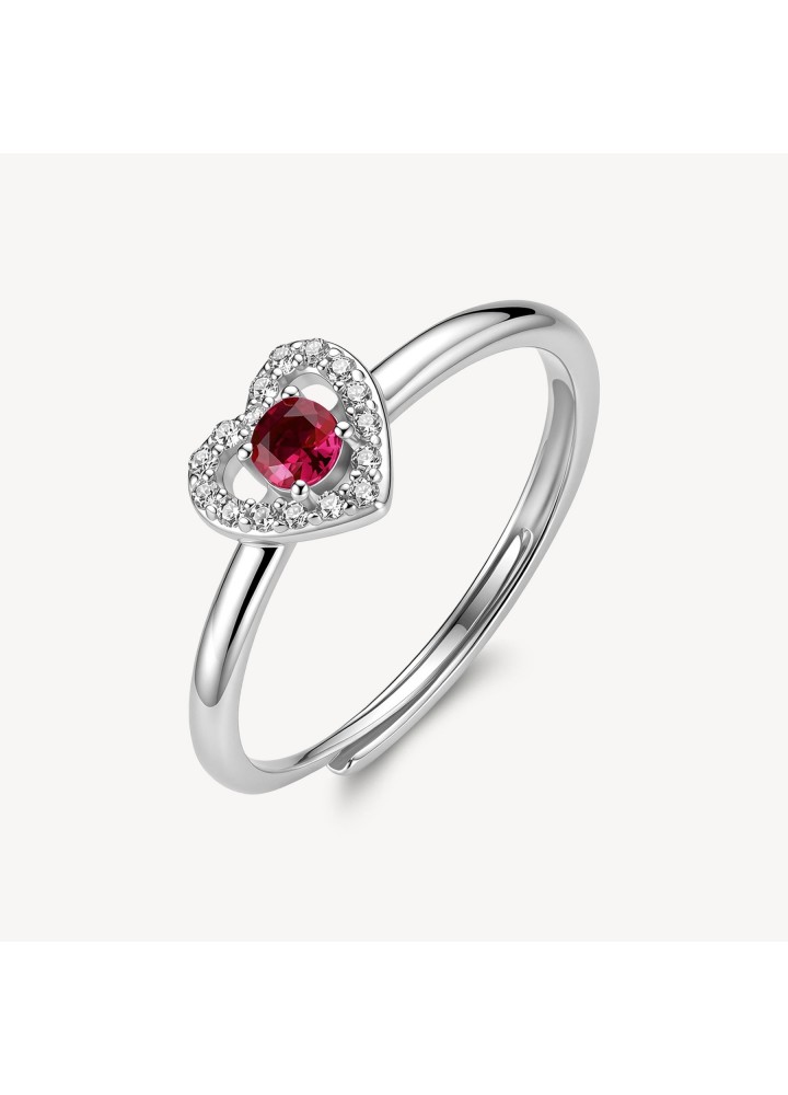 Anello regolabile Brosway Fancy Passion Ruby a cuore con zirconi FPR149
