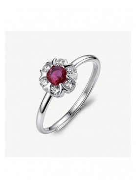 Anello regolabile Brosway Fancy Passion Ruby a fiore FPR150 - vista del prodotto