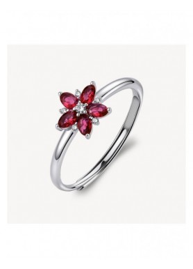 Anello regolabile Brosway Fancy Passion Ruby a fiore FPR151