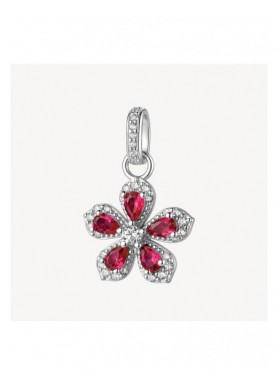 Pendente Brosway Fancy Passion Ruby FPR152 a fiore con zirconi - vista del gioiello