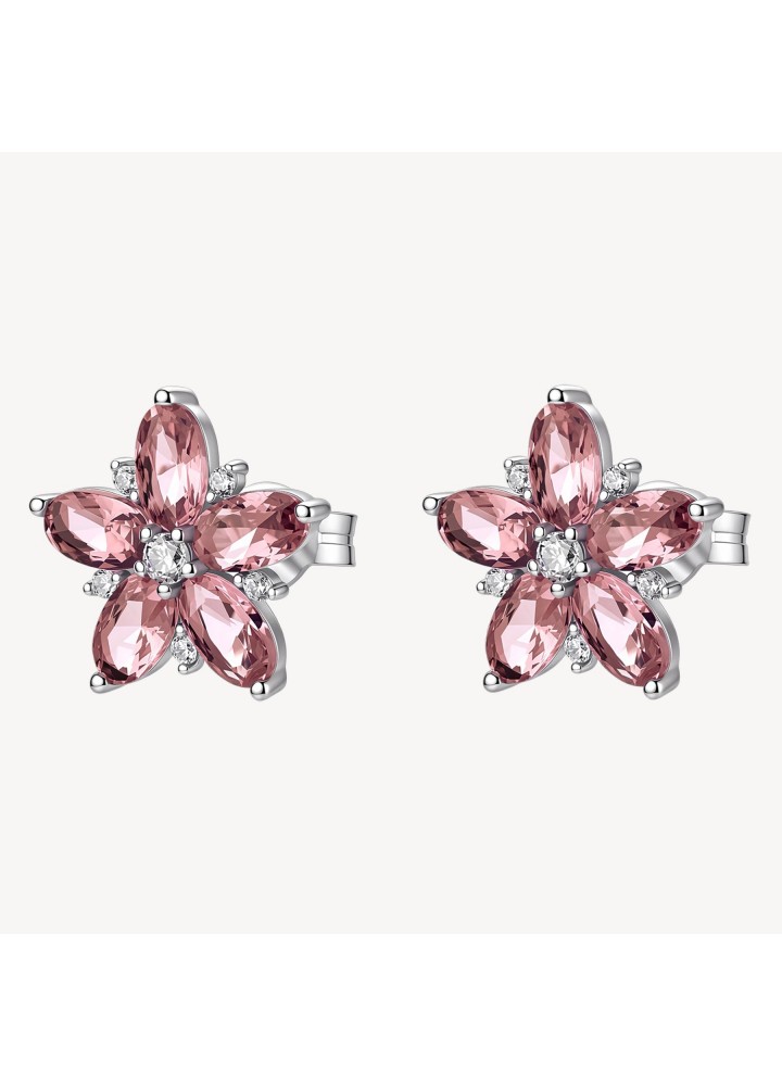 Orecchini a fiore Brosway Fancy Tender Pink con cubic zirconia rosa FTP29