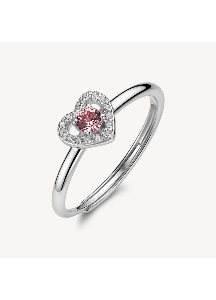 Anello Brosway Fancy Tender Pink FTP30 regolabile a cuore - vista del gioiello