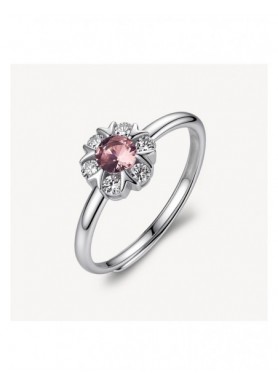 Anello Brosway Fancy Tender Pink in argento con fiore rosa FTP31 — vista principale