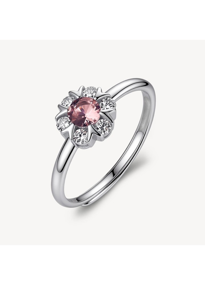 Anello Brosway Fancy Tender Pink in argento con fiore rosa FTP31 — vista principale