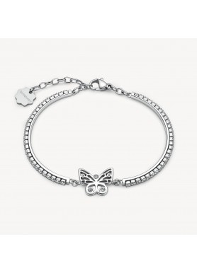 Bracciale semirigido Brosway Chakra con farfalla e zirconi BHKB334