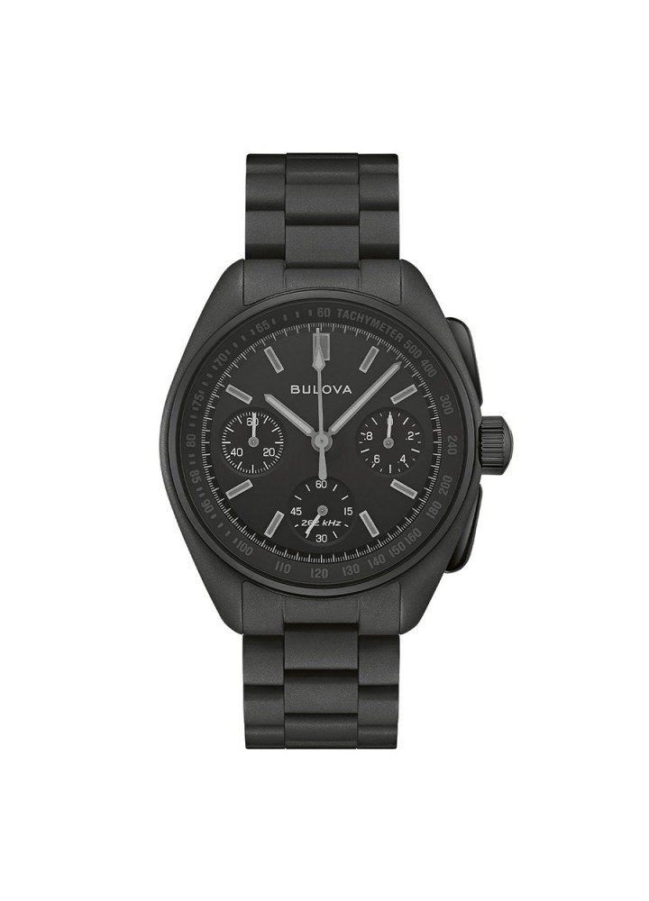 Bulova Lunar Pilot Black Hole Limited Edition 98A335 – quadrante e bracciale