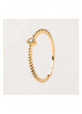 Anello Alisia Lumen Trace dorato con zircone bianco AL0731.01.075