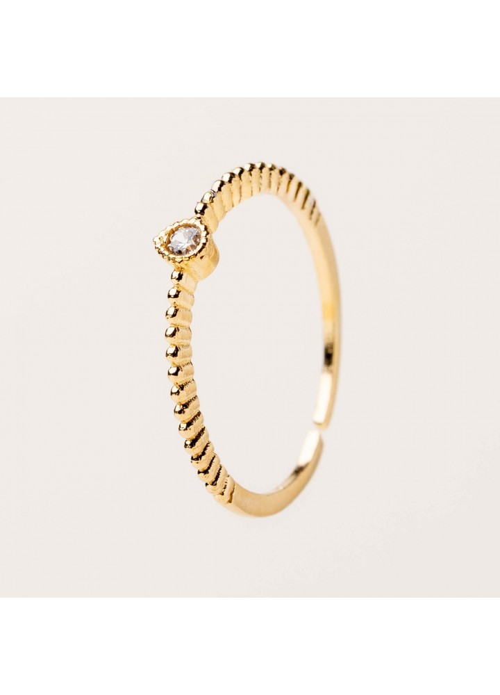 Anello Alisia Lumen Trace dorato con zircone bianco AL0731.01.075