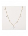 Collana Alisia Clarisse dorata con zirconi tondi e a goccia