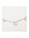 Collana Alisia Clarisse dorata con zirconi tondi e a goccia - vista alternativa e dettagli