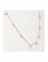 Collana Alisia Clarisse dorata con zirconi tondi e a goccia - vista alternativa e dettagli