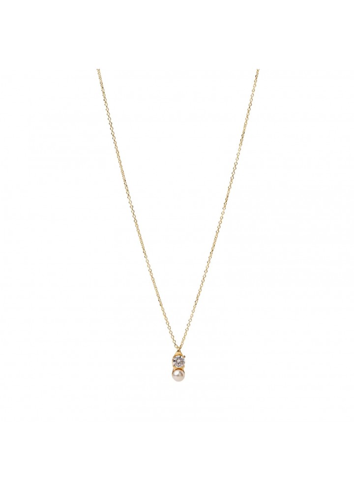 Collana Alisia dorata con perla e zircone bianco AL5568.01.000