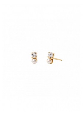 Orecchini Alisia dorati con perla e zircone bianco AL5569.01.000