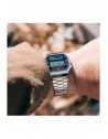 Orologio Casio Vintage digitale argentato A168WA-1YES indossato