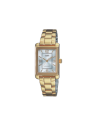 Casio LTP-1234PG-7AEG – vista frontale dell’orologio rettangolare in tonalità oro con quadrante chiaro