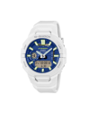 Casio GBA-950-7A2ER – vista frontale dell’analogico-digitale bianco con quadrante blu