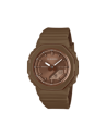 G-SHOCK GMA-P2110B-5AER marrone scuro, vista frontale della cassa ottagonale